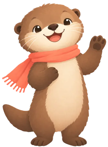 Otto, the OttoPlate otter, waving