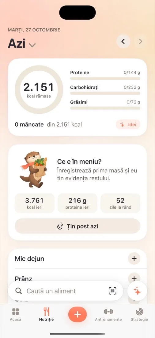 Jurnalul de mâncare al zilei